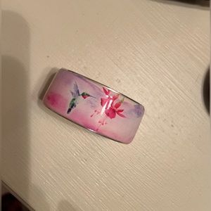 One Inch Hummingbird Art Deco Rustic Cuff